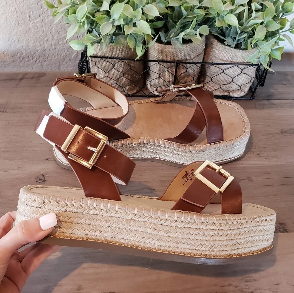 ASOS Design Tina Chunky Buckle Espadrille Shoes NEW
